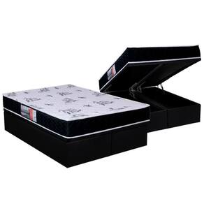 Conjunto Box Baú Queen: Colchão Espuma Orthoflex D28 + Base Crc Courano Black(158x198)