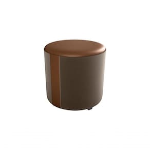 Puff Decorativo Sala Descando Copenhage Premium Veludo Marrom Matrix