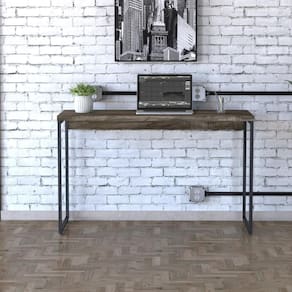 Mesa Dynamica 120x50x75cm Carvalho Dark - Est.preta Carvalho Dark - Est.preta