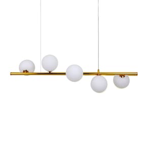 Lustre Pendente Nitrolux Molecular Lm-002 Dourado G9 Bivolt