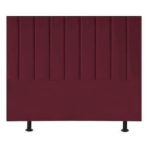 Cabeceira Estofada Cama Box King 195 Cm Sophia Carla Suede Cor:bordô
