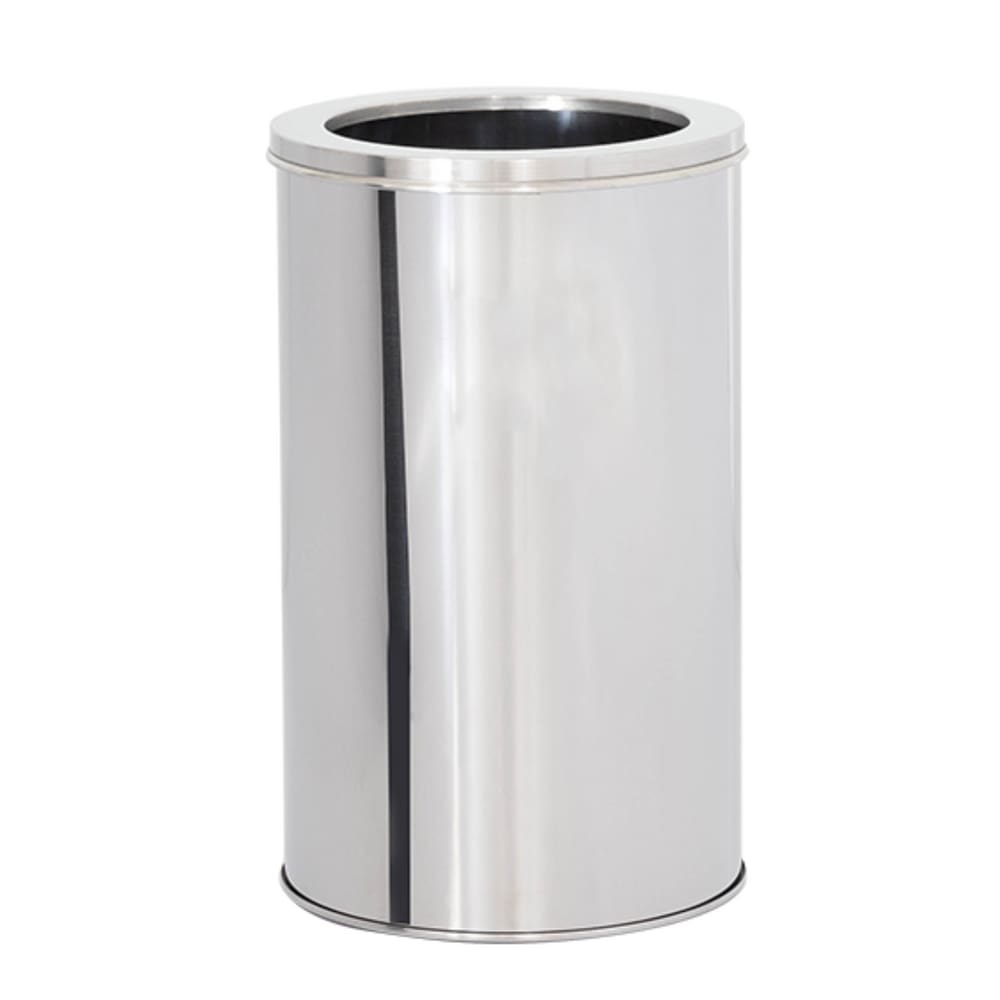 Lixeira em Aço Inox 30L Aro Redonda