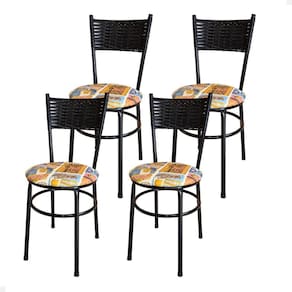 Conjunto 4 Cadeiras Para Cozinha Viena Cor:happy Hour