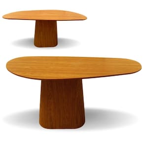 Mesa De Jantar Modelar Orgânica Bumerangue Em Freijo 2.60x140cm