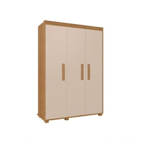 Guarda Roupa Solteiro Belize 100% Mdf Multiuso Camas Fênix cinamomo-off White