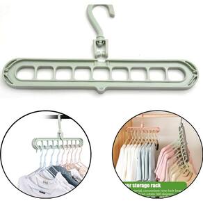 Cabideiro Mágico com 9 Divisórias Dobrável - Organize suas roupas em 360°!