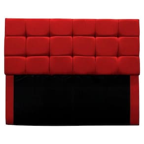 Cabeceira Cama Box Estofada Solteiro 90 Cm Bianca Suede Cor:vermelho