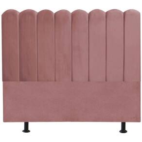 Cabeceira Nuvem Cama Box Queen 160 Cm Alanis Suede Rosê