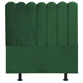 Cabeceira Nuvem Cama Box Solteiro 90 Cm Alanis Suede Verde
