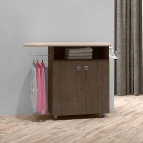 Tábua De Passar Roupa Bianca Com Portas Castanho - Ajl Móveis