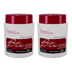 Kit 2 Máscaras Btx Volume Zero Argan Oil Forever Liss 250g