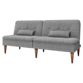 Sofá Cama Pietra Sala Quarto Decorativo Matrix Cinza