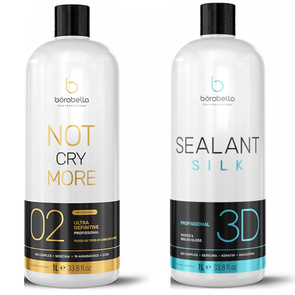 KIT PROGRESSIVA Not Cry More E SELAGEM SILK BÓRABELLA 1L