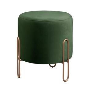 Puff Banqueta Veludo Mali Luxo Castellar Móbile Verde