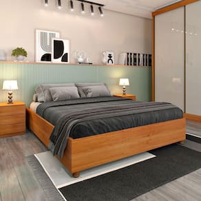 Cama Box Casal Monaco Em Mdp Com Pés Tcil Cinamomo