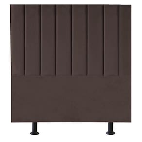 Cabeceira Estofada Cama Box Solteiro 100 Cm Karla Veludo marrom