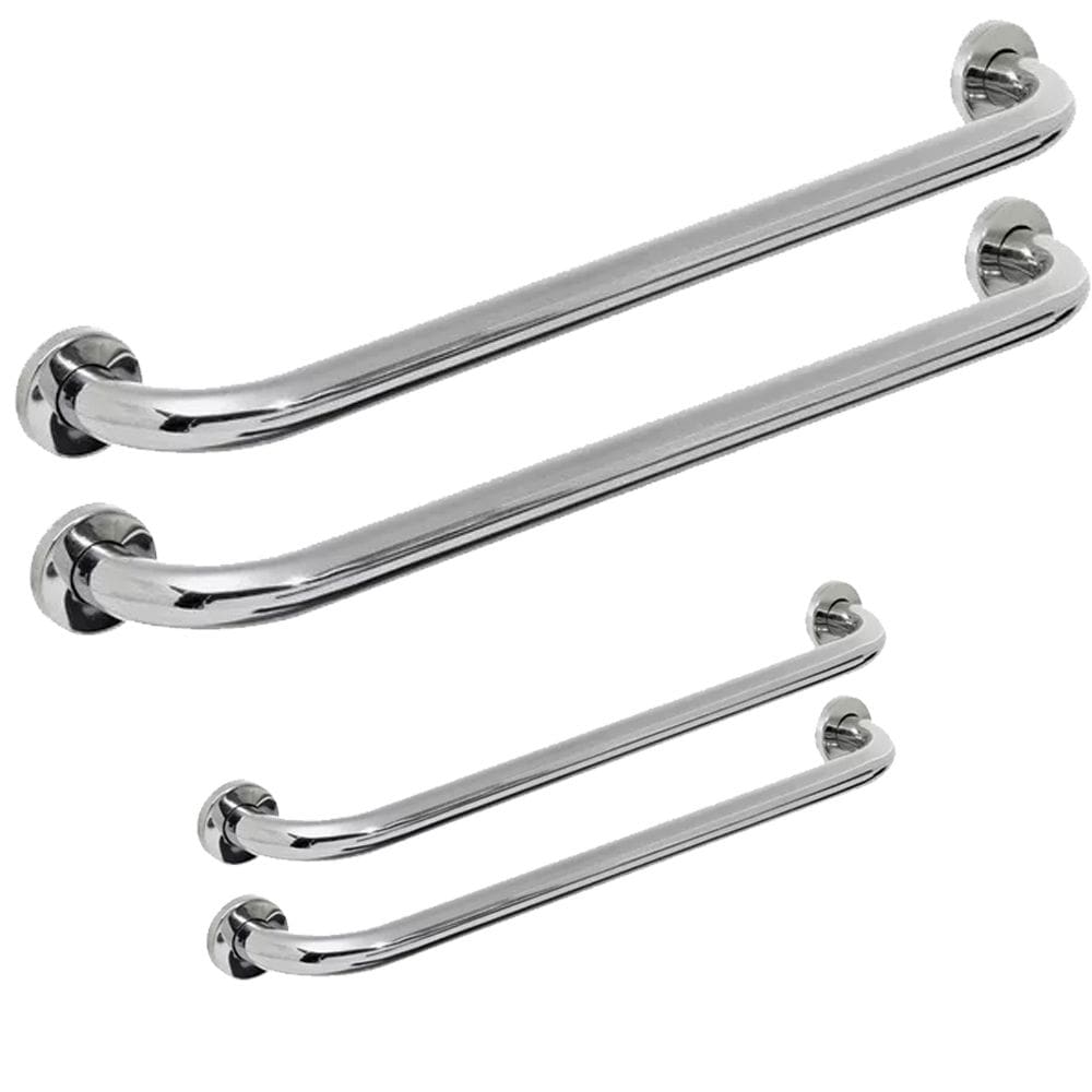 Kit 4 Barras de Apoio Lorben em Inox para Banheiro Vaso Sanitário 40 e 60cm Corrimão Deficiente Idoso