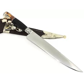 Faca Forjada Aço Carbono 52100 Antiga Capa Rolamento - Lâm. 23 cm.
