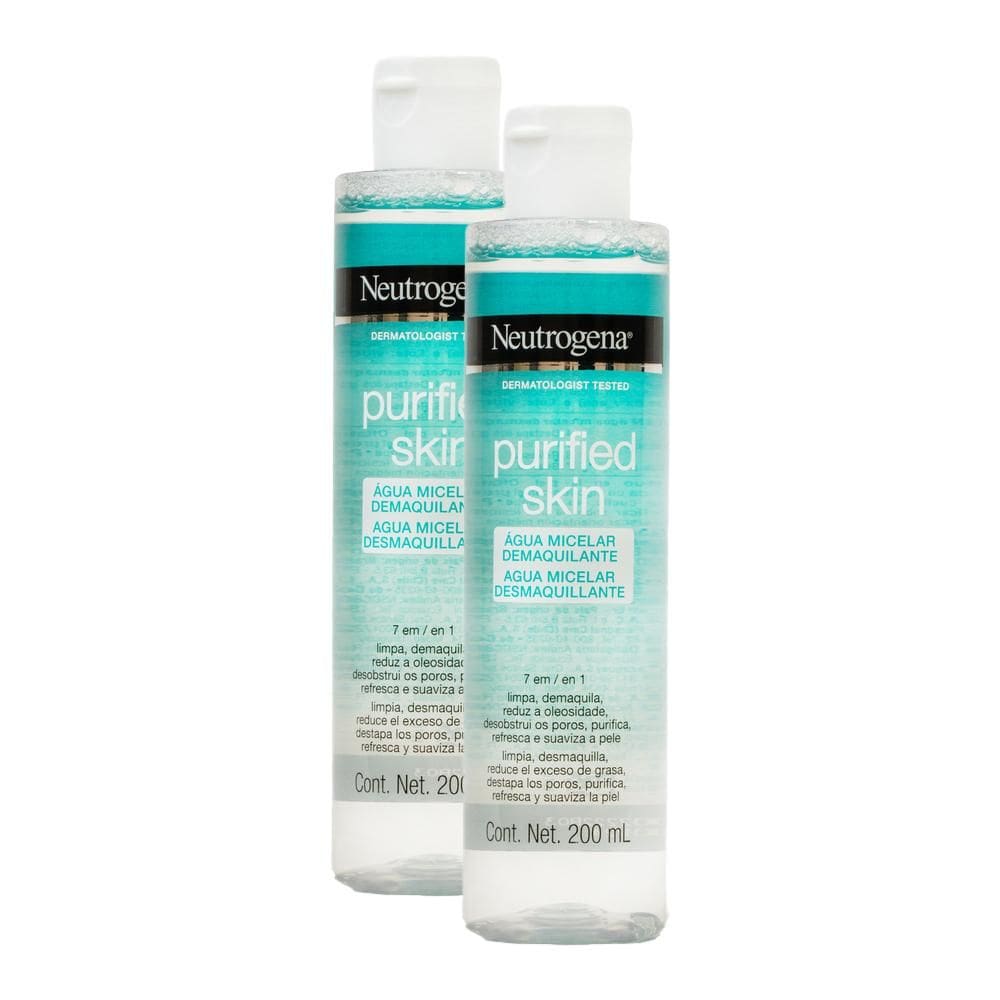 Kit 2 Água Micelar 7 em 1 Neutrogena Purified Skin 200ml