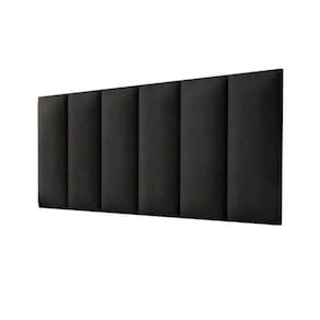Cabeceira Casal Carla 140x60 Suede Preto - M&f Decor