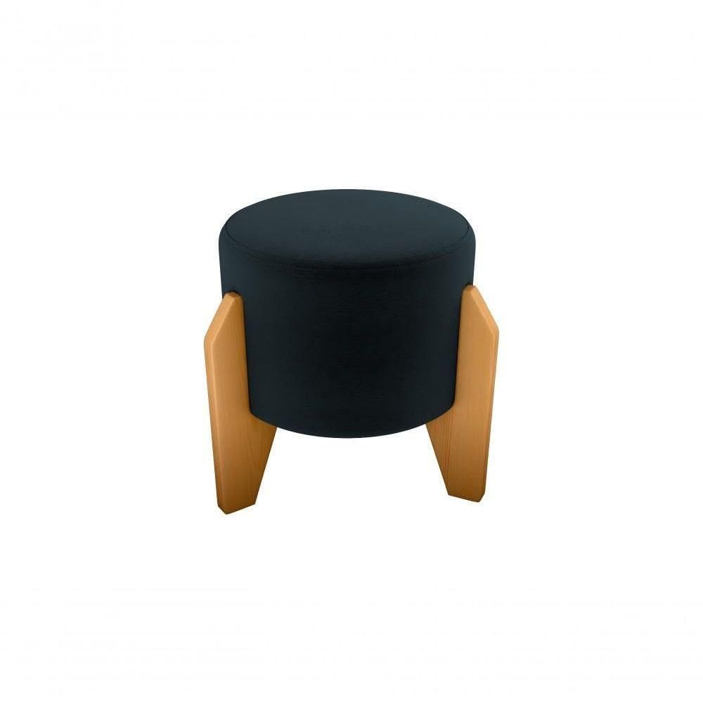 Puff Decorativo Descanso Luxo Orginal Premium Veludo Preto Matrix
