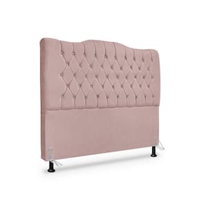 Cabeceira De Cama Box King 195cm Dunas - Veludo Rose.