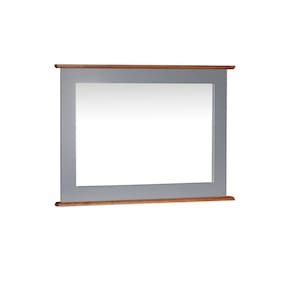 Espelheira para Banheiro Retangular Dália 3060-80 Linz Móveis - Cinza/Imbuia Glazer