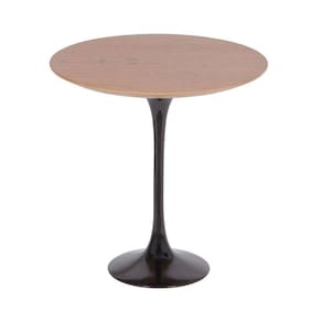 Mesa Saarinen Lateral Freijó 42cm - Base Preta