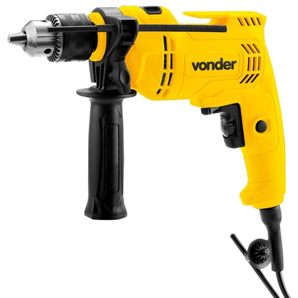 Furadeira com Impacto 1/2" Elétrica 220V Vonder Jogo com 19