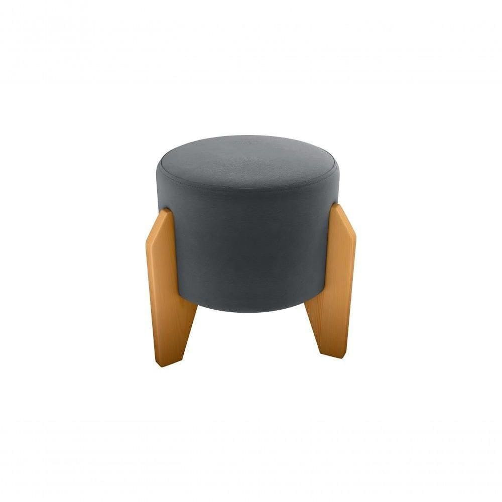 Puff Decorativo Descanso Luxo Orginal Premium Veludo Cinza Matrix