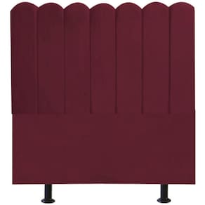 Cabeceira Nuvem Cama Box Casal 140 Cm Alanis Suede Bordô