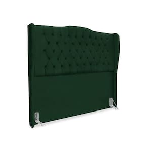 Cabeceira De Cama Box Casal 140 Cm Dubai Premium - Veludo Verde