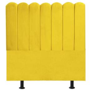 Cabeceira Nuvem Cama Box Casal 140cm Alanis Suede Amarelo