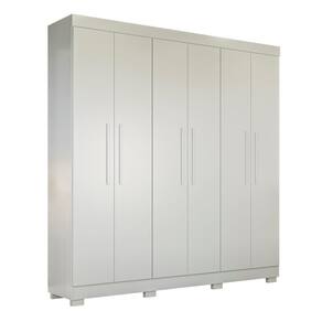 Guarda Roupa Roupeiro Flórida 6 Portas 4 Gavetas Tigus Baby Branco