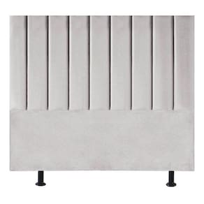 Cabeceira De Cama Queen Box 160 Cm Karla Suede Cor:cinza Claro