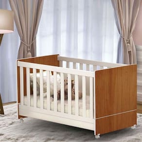 Berço Americano Mini Cama Encanto Nature Com Branco - Peternella Móveis