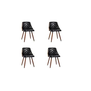 Conjunto 4 Cadeiras para Sala de Jantar Milão Preto