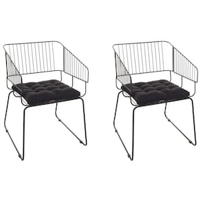 Conjunto com 2 Cadeiras para Sala de Estar Texas Preto