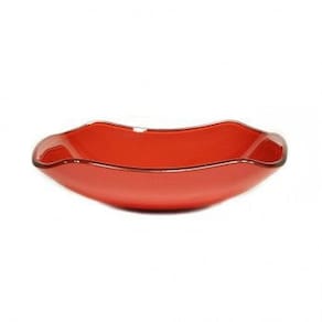 Cuba de Vidro Retangular Abaulada 45cm Ferrari Vermelho Ferrari