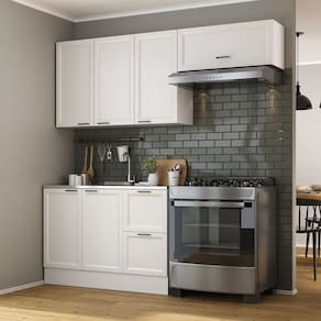 Cozinha Compacta 3 Peças 2 Aéreos 1 Balcão Soho Cabecasa Madeiramadeira Branco