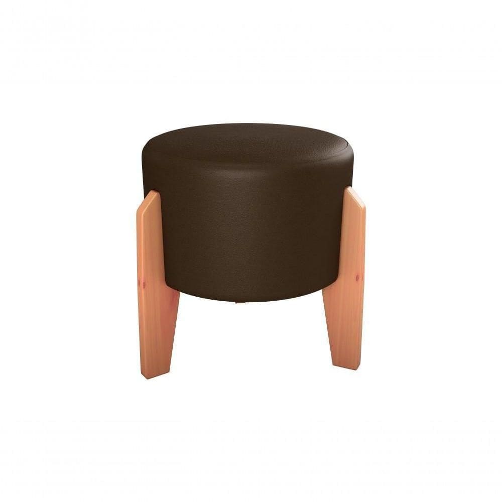 Puff Decorativo Descanso Luxo Orginal Premium Sintetico Marrom Matrix