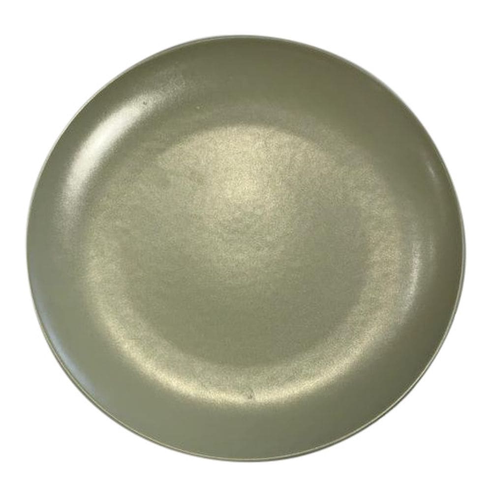 Prato De Cerâmica Raso Verde Seco Fosco 26 Cm D1292
