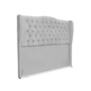 Cabeceira De Cama Box King 195 Cm Dubai Premium - Veludo Cinza