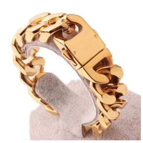 Pulseira Masculina Bracelete 20mm Elo Cubano Banhada