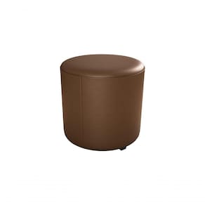 Puff Decorativo Sala Descando Copenhage Premium Sintetico Marrom Matrix