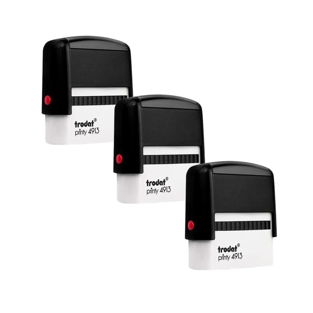 Kit 3 Carimbo Trodat 4913 Auto Almoxarifado Expedição Médico