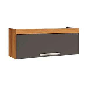 Módulo Cozinha Nesher Burguesa Armário c/ 1 Porta Basculante 80cm Freijo/Grafite