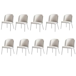 Kit 10 Cadeiras Tay Para Sala De Jantar E Espaço Gourmet-costas Linho 60-frente Linho 22