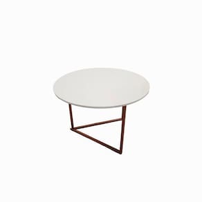 Mesa De Centro Jade Clean Pés De Aço Elegância Durabilidade