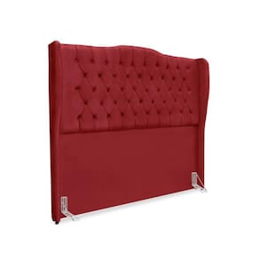 Cabeceira De Cama Box Queen 160 Cm Dubai Premium - Veludo Vermelho